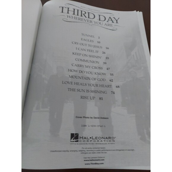 Third Day Wherever You Are by Third Day Staff (2006, Trade Paperback) Christian - Picture 4 of 11